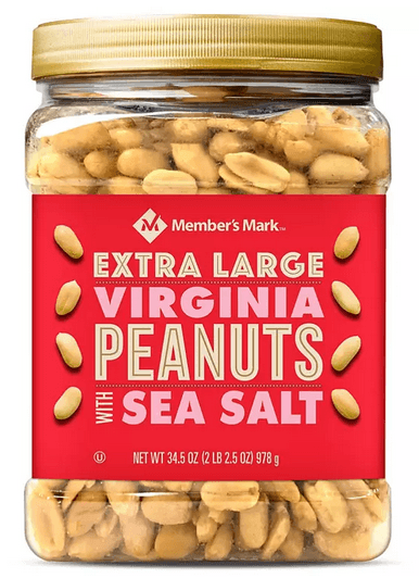 Wholesale prices with free shipping all over United States Member's Mark Extra Large Virginia Peanuts (34.5 oz.) - Steven Deals