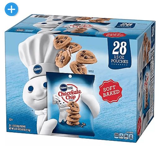 Wholesale prices with free shipping all over United States Pillsbury Soft Baked Mini Chocolate Chip Cookies (1.5 oz., 28 pk.) - Steven Deals