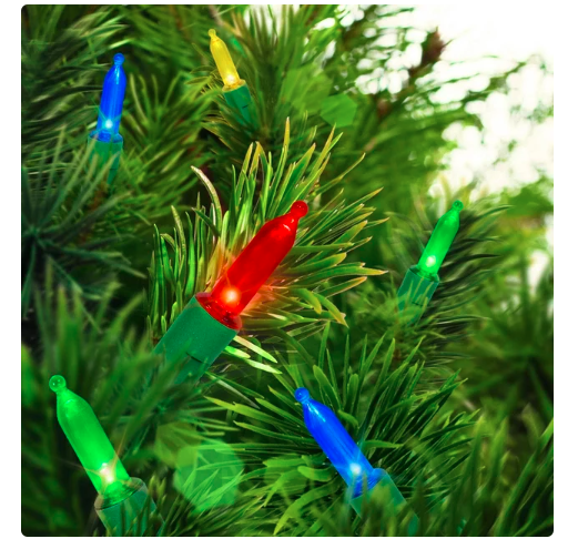 Wholesale prices with free shipping all over United States 100-Count Multicolor LED Mini Christmas Lights with Green Wire, 21', Holiday Time - Steven Deals