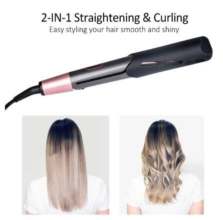 Wholesale prices with free shipping all over United States 2 in 1 Hair Straightener And Curler Twist Straightening Curling Iron Professional Negative Ion Fast Heating Styling Flat Iron - Steven Deals