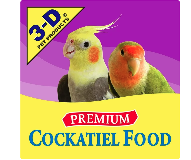 Wholesale prices with free shipping all over United States 3-D Pet Products Premium Cockatiel Bird Food Seeds, with Probiotics, 4.5 lb. Stay Fresh Jar - Steven Deals