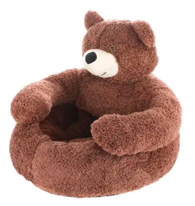 Wholesale prices with free shipping all over United States Bear Hug Dog Bed Warm Plush Dog Cat Beds Sofas Plush Pet Cushion With Non-slip Bottom Washable Pet Beds & Sofas For Dogs Cats (Random color) - Steven Deals