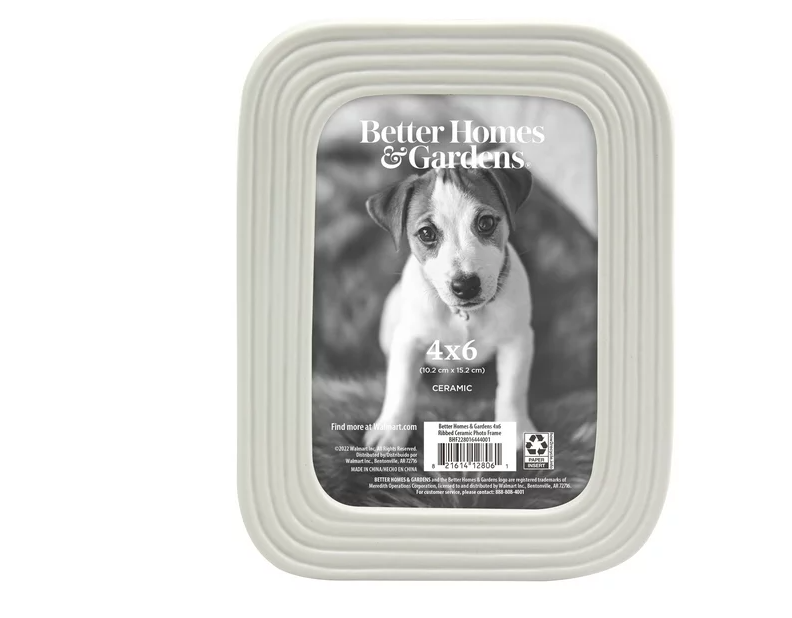 Wholesale prices with free shipping all over United States Better Homes & Gardens 4x6 Ceramic Tabletop Picture Frame, White - Steven Deals