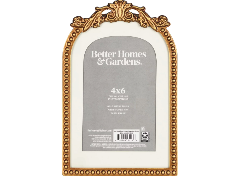 Wholesale prices with free shipping all over United States Better Homes & Gardens 5x7 Primrose Tabletop Picture Frame, Gold - Steven Deals