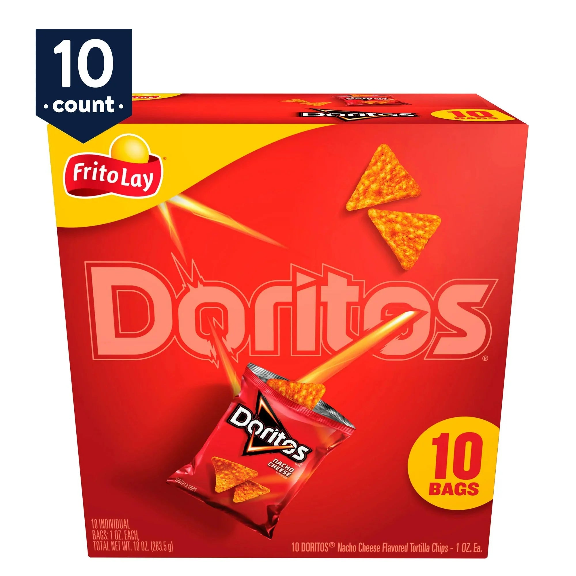 Wholesale prices with free shipping all over United States Doritos Nacho Cheese Tortilla Snack Chips, 1oz, 10 Count Bags - Steven Deals