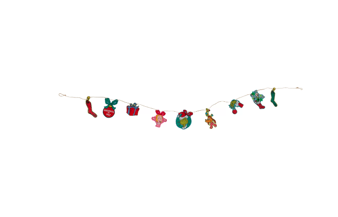 Wholesale prices with free shipping all over United States Dr Seuss' The Grinch Who Stole Christmas 8 foot Long Wall Garland Decoration, MDF, Multi-color - Steven Deals