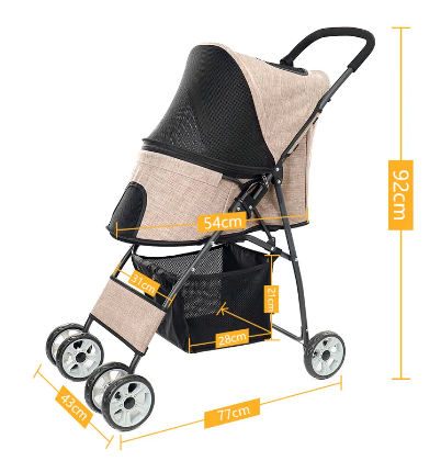 Wholesale prices with free shipping all over United States Dog Cat Strollers Carriers Lightweight Travel Stroller 360 Rotation Wheel Collapsible Pet Strollers for Dogs Buggy (Random color) - Steven Deals