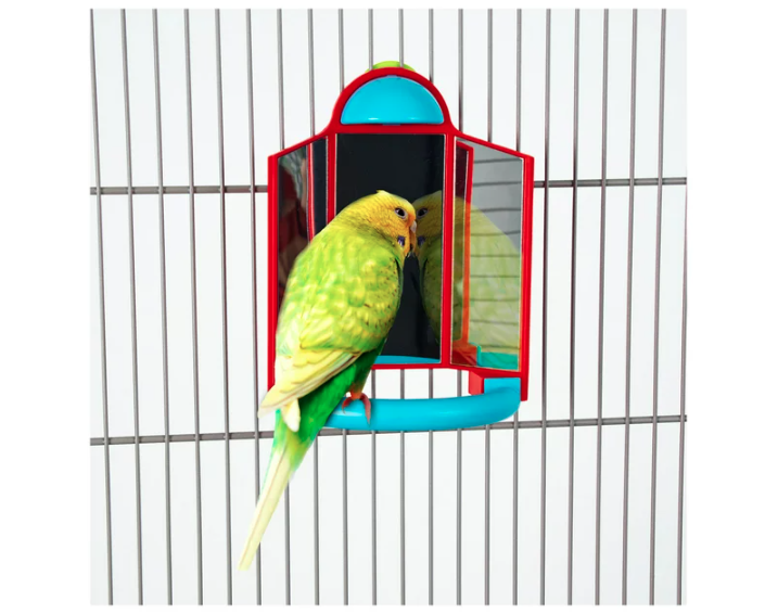 Wholesale prices with free shipping all over United States Featherland Paradise Triple Mirror Bird Toy With Perch - Steven Deals