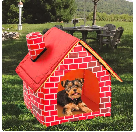 Wholesale prices with free shipping all over United States Foldable Dog Bed Pet Nest Semi-closed Dog House Easy To Clean Pet Kennel Pet Supplies Outdoor Chimney Dog Tent Cama Para Perros - Steven Deals