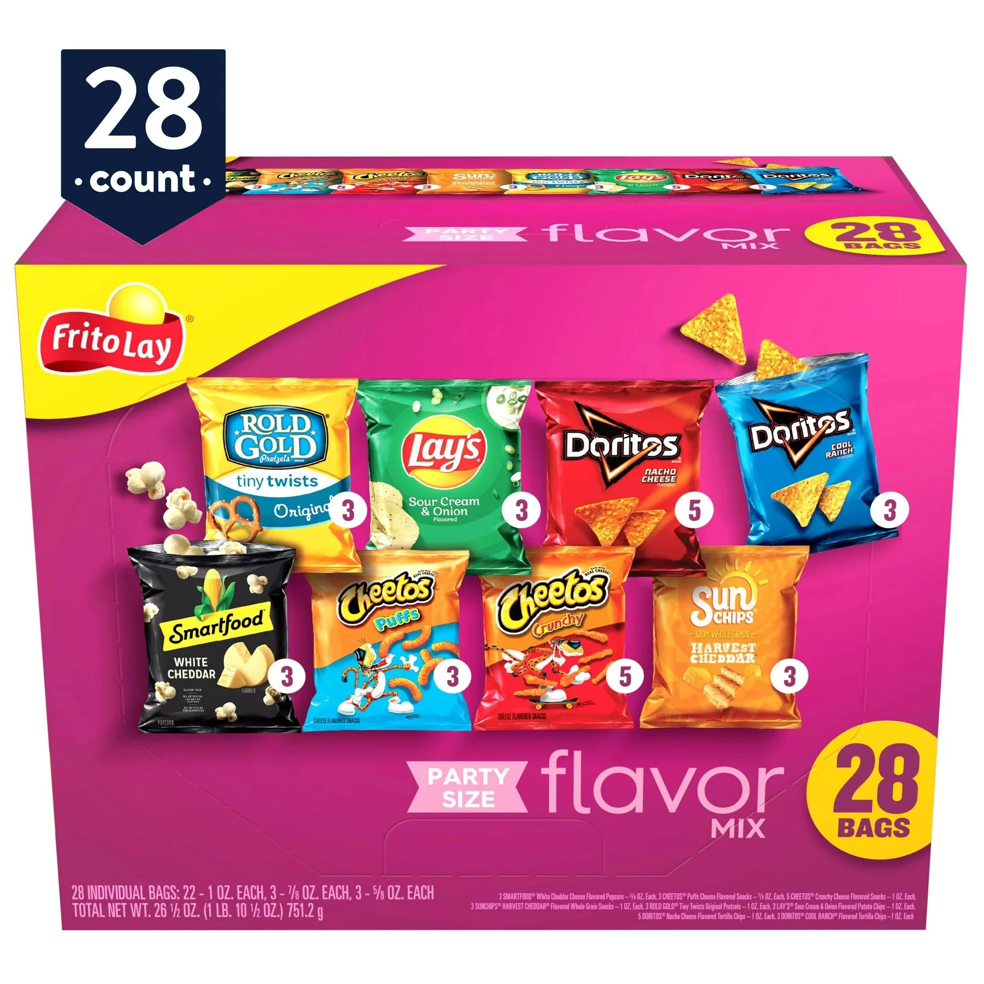 Wholesale prices with free shipping all over United States Frito-Lay Assorted Flavor Mix Variety Snack Pack, 28 Count - Steven Deals