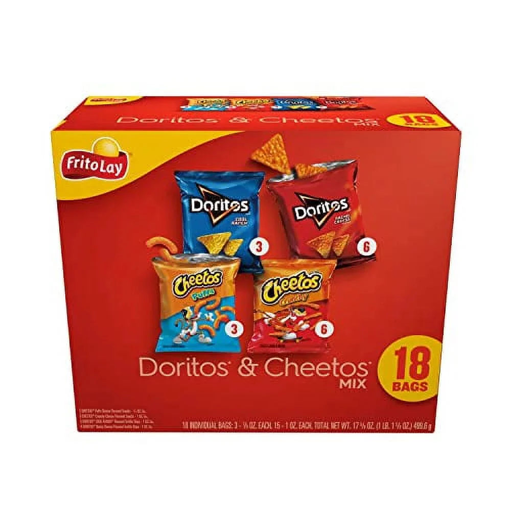 Wholesale prices with free shipping all over United States Frito-Lay Doritos & Cheetos Mix Variety Pack, 18 Count - Steven Deals