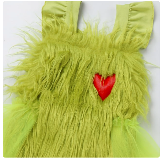 Wholesale prices with free shipping all over United States IBTOM CASTLE Newborn Infant Baby Girls Elk Christmas Grinch Clothes with Reindeer Hairband Fancy Dress up Gown Party Princess Outfits 6-12 Months Green - Heart - Steven Deals