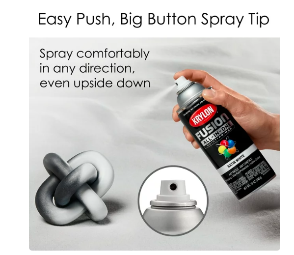 Wholesale prices with free shipping all over United States Krylon K02753007 Krylon Fusion All-In-One White Satin 12 oz Spray Paint, Multi-Surface, (1 Piece, 1 Pack) - Steven Deals