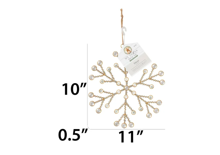 Wholesale prices with free shipping all over United States My Texas House Beaded Snowflake Hanging Ornament Decoration, 10 inch - Steven Deals