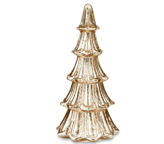 Wholesale prices with free shipping all over United States My Texas House Gold Glass Tree Decoration, 15 inch - Steven Deals