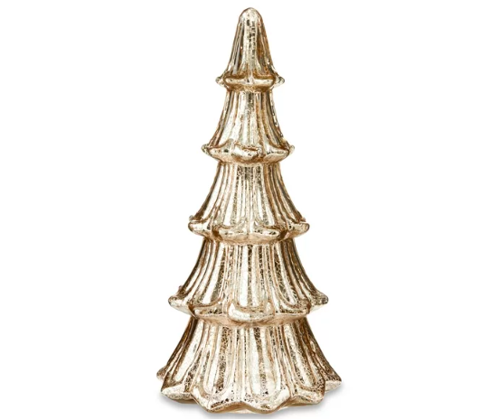 Wholesale prices with free shipping all over United States My Texas House Gold Glass Tree Decoration, 15 inch - Steven Deals