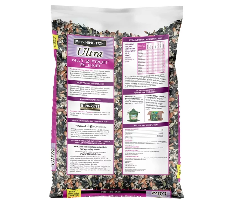 Wholesale prices with free shipping all over United States Pennington Ultra Fruit & Nut Blend, Wild Bird Seed and Feed, 2.5 lb. Bag - Steven Deals
