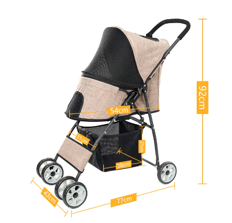 Wholesale prices with free shipping all over United States Pet Dog Carrying Stroller Pet Cat Breathable Outdoor Breathable Lightweight Foldable Carrier Stroller for Do (Random color) - Steven Deals