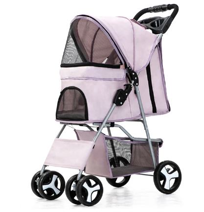 Wholesale prices with free shipping all over United States Pet Stroller Carrier For Dogs Detachable Baby Stroller Dog Pull Cart Double Layer Lightweight Four Wheel Shock Absorption - Steven Deals