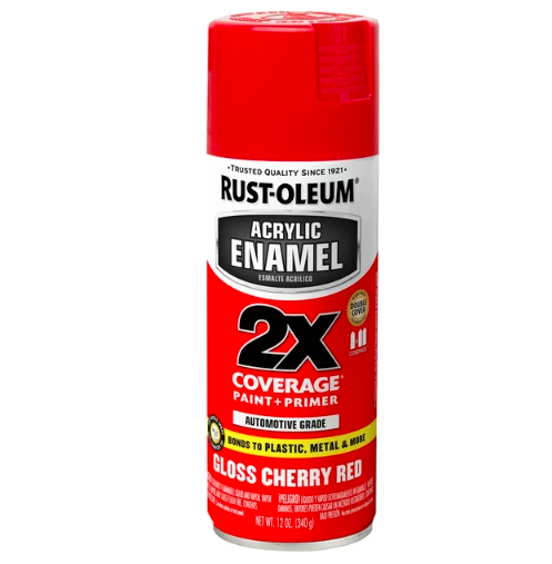 Wholesale prices with free shipping all over United States Red, Rust-Oleum Automotive Gloss Acrylic Enamel 2X Spray Paint-271920, 12 oz - Steven Deals