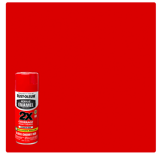 Wholesale prices with free shipping all over United States Red, Rust-Oleum Automotive Gloss Acrylic Enamel 2X Spray Paint-271920, 12 oz - Steven Deals
