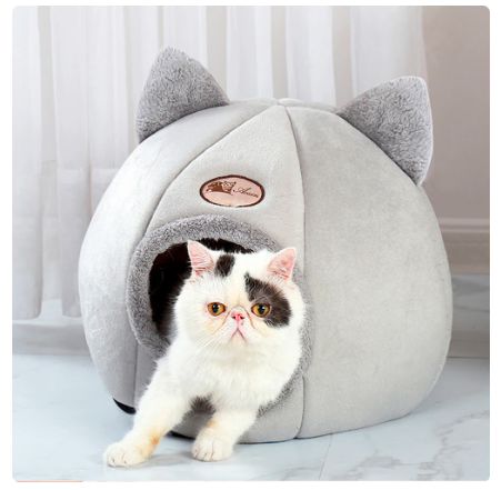 Wholesale prices with free shipping all over United States Small Dog Cat Bed Warm Pet Basket Cozy Kitten Lounger Cushion Cat House Tent Nest Winter Warm Cave Kennel Deep Sleep Pad - Steven Deals