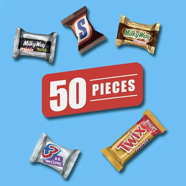 Wholesale prices with free shipping all over United States Snickers, Twix, Milky Way & More Assorted Chocolate Candy Bar - 50 Ct - Steven Deals