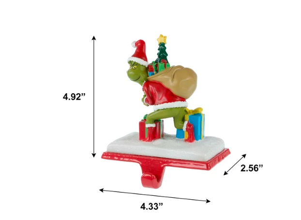 Wholesale prices with free shipping all over United States The Grinch Who Stole Christmas Metal Christmas Stocking Holder, Weighted, Green - Steven Deals