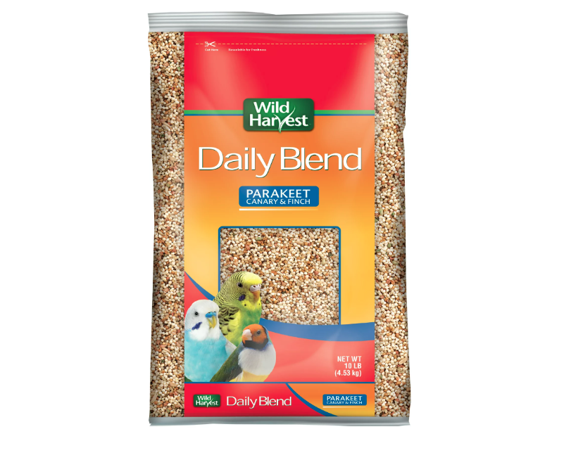 Wholesale prices with free shipping all over United States Wild Harvest Daily Blend Nutrition Diet Bird Food for Parakeet, Canary and Finch 10 Pounds - Steven Deals