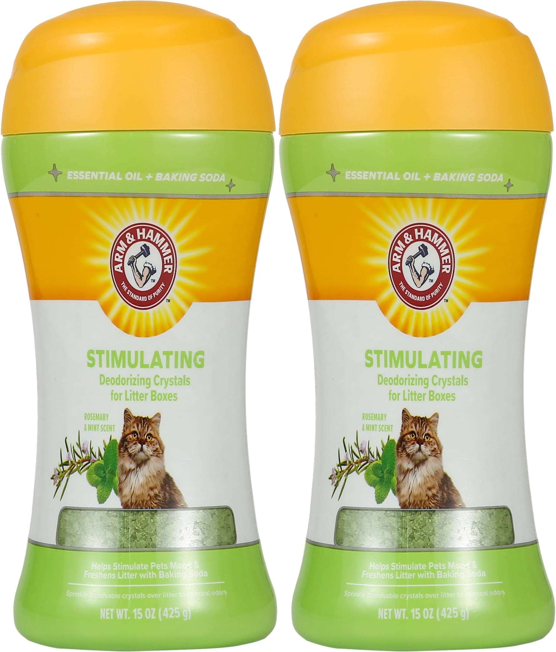 Wholesale prices with free shipping all over United States (2 pack) Arm & Hammer Deodorizing Cat Litter Crystals, Rosemary & Mint Scent 15 oz - Steven Deals