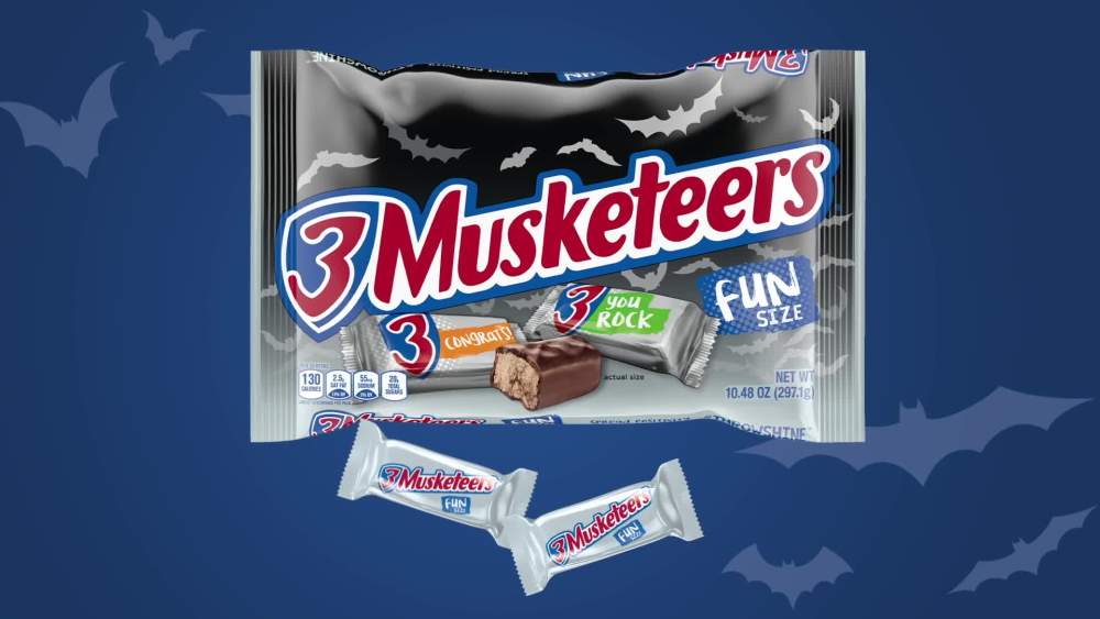 Wholesale prices with free shipping all over United States 3 Musketeers Spooky Halloween Fun Size Chocolate Candy - 10.48 oz Bag - Steven Deals