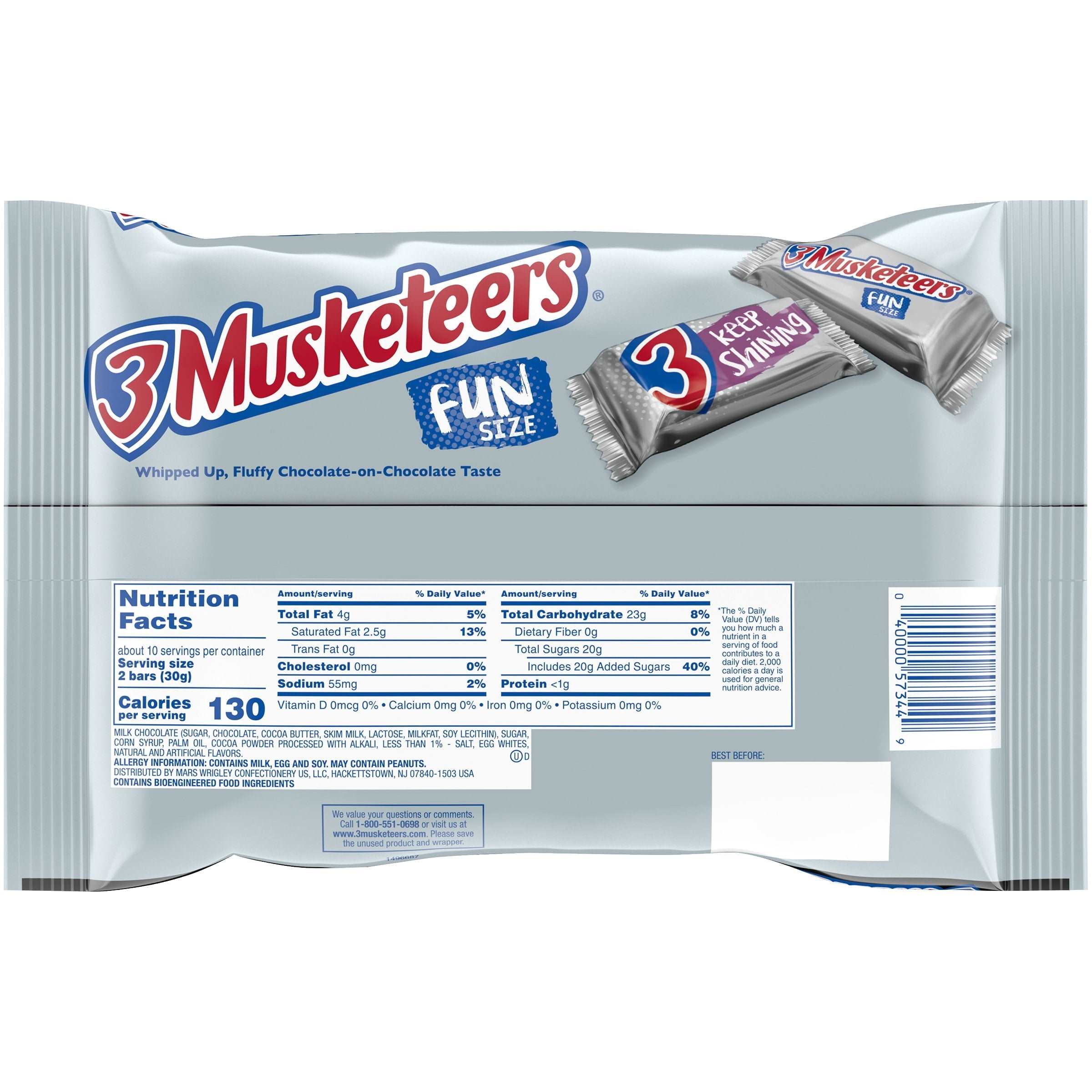 Wholesale prices with free shipping all over United States 3 Musketeers Spooky Halloween Fun Size Chocolate Candy - 10.48 oz Bag - Steven Deals
