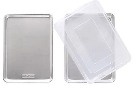 Wholesale prices with free shipping all over United States 3-Piece Natural Aluminum Baking Pan Set by Nordic Ware - Steven Deals