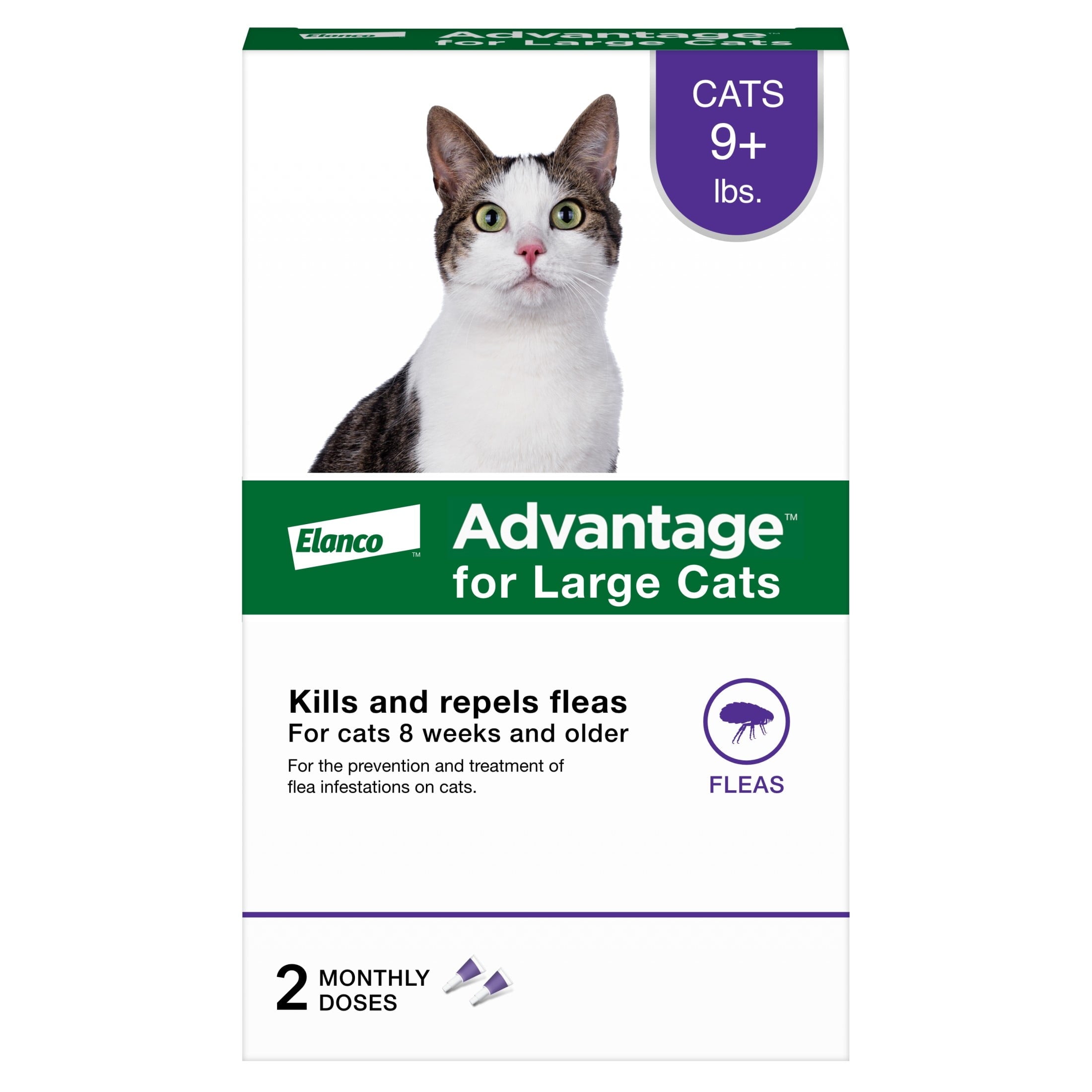 Wholesale prices with free shipping all over United States Advantage Topical Flea Prevention For Large Cats 9 lbs+, 2-Monthly Treatments - Steven Deals