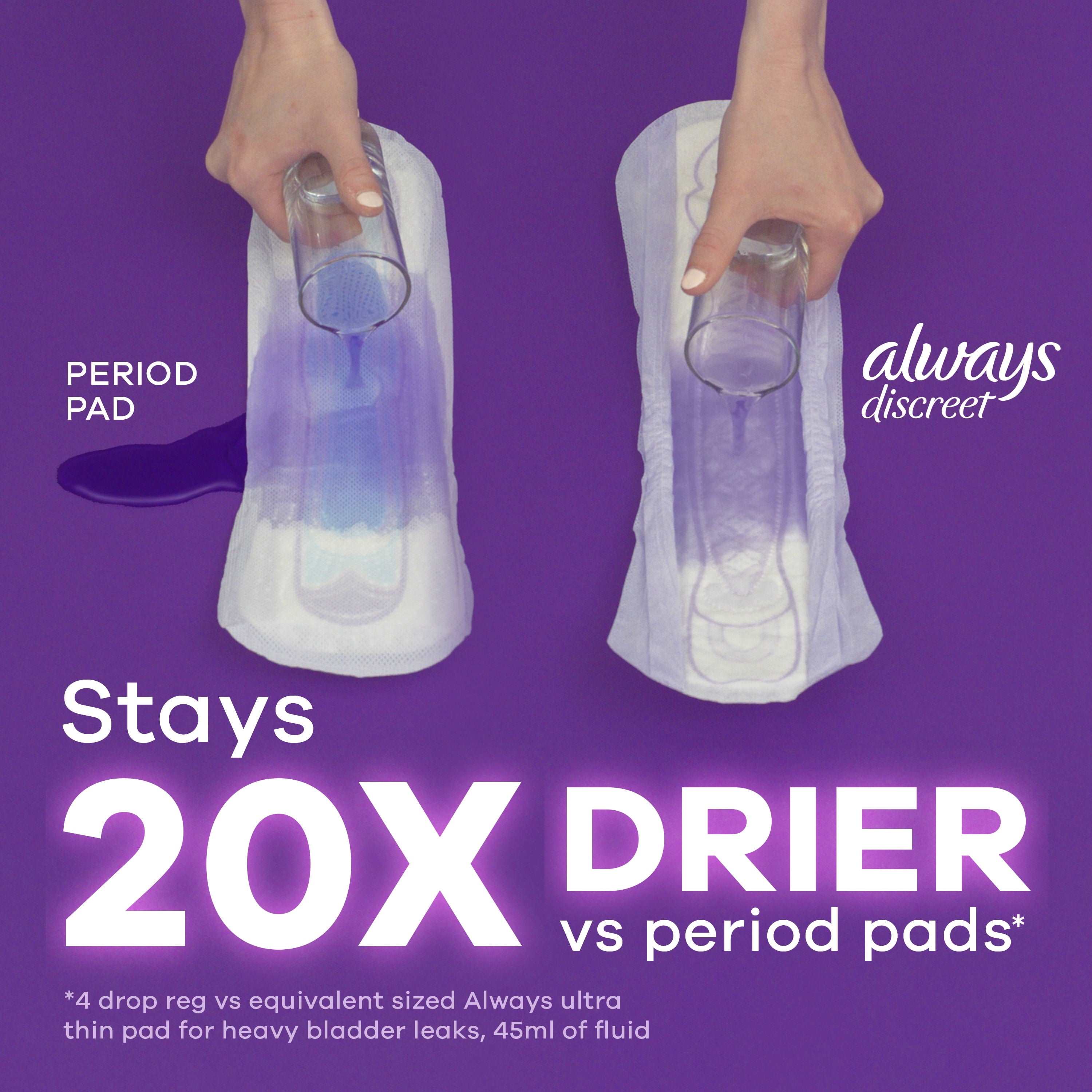 Wholesale prices with free shipping all over United States Always Discreet Incontinence Pads for Women, Extra Heavy Long, 45 Ct - Steven Deals