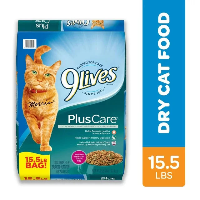 Wholesale prices with free shipping all over United States 9Lives Plus Care Dry Cat Food With Tuna & Egg Flavors, 15.5 lb Bag - Steven Deals