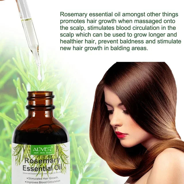 Wholesale prices with free shipping all over United States Aliver (2 Pack) Pure Rosemary Essential Oil for Hair Growth Dry Scalp Care - Steven Deals
