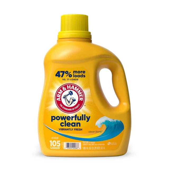 Wholesale prices with free shipping all over United States Arm & Hammer Clean Burst, 105 Loads Liquid Laundry Detergent, 105 fl oz - Steven Deals