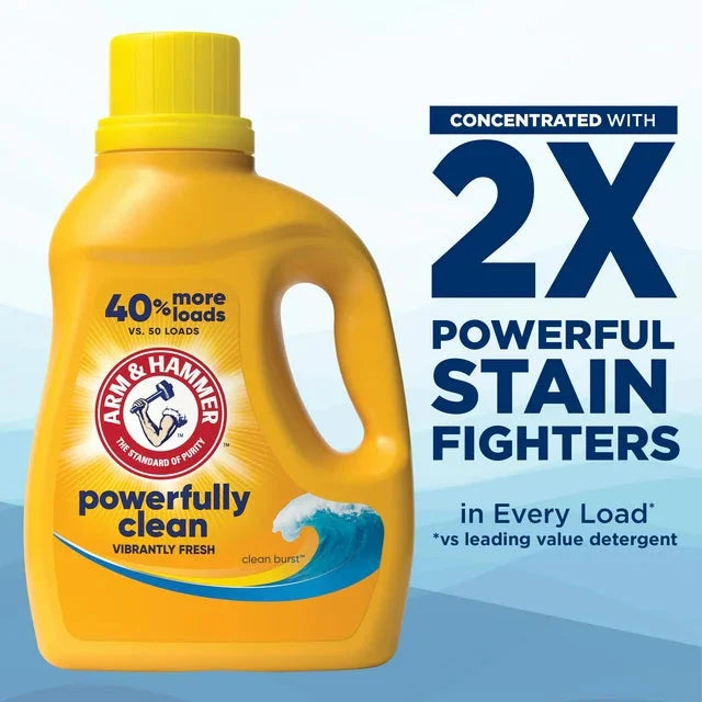 Wholesale prices with free shipping all over United States Arm & Hammer Clean Burst, 105 Loads Liquid Laundry Detergent, 105 fl oz - Steven Deals