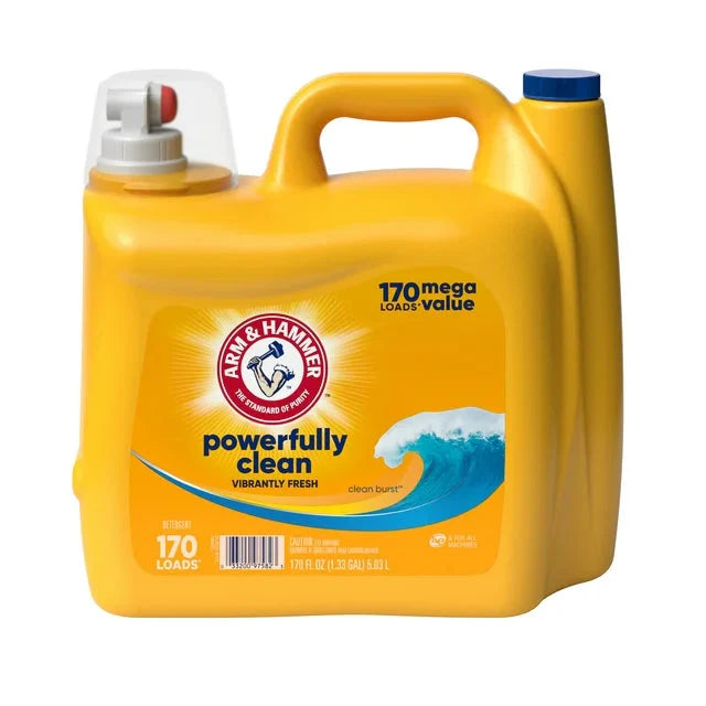Wholesale prices with free shipping all over United States Arm & Hammer Liquid Laundry Detergent Soap, Clean Burst Fresh, 170 fl oz, 170 Loads - Steven Deals