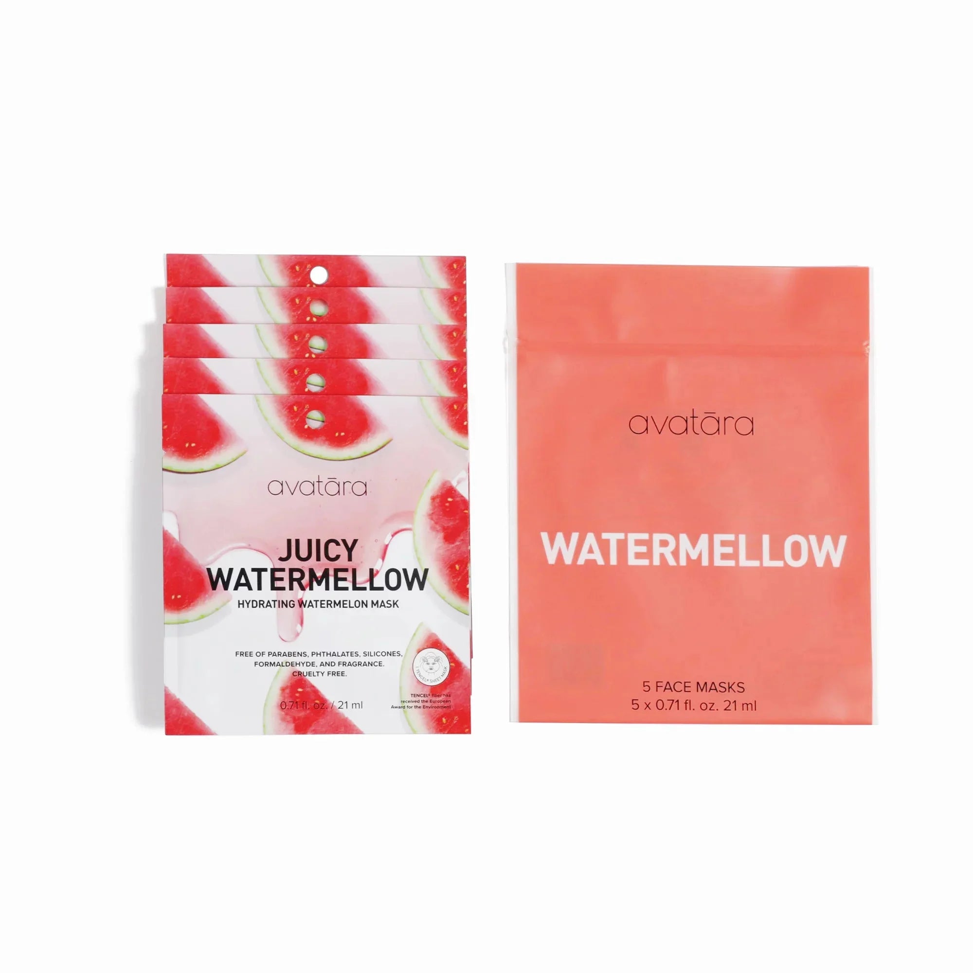 Wholesale prices with free shipping all over United States Avatara Juicy Watermellow Face Mask, 5 Pack - Steven Deals