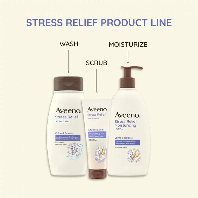 Wholesale prices with free shipping all over United States Aveeno Stress Relief Soap Free Body Wash with Prebiotic Oat, Lavender Scented Shower Gel, 33 oz - Steven Deals