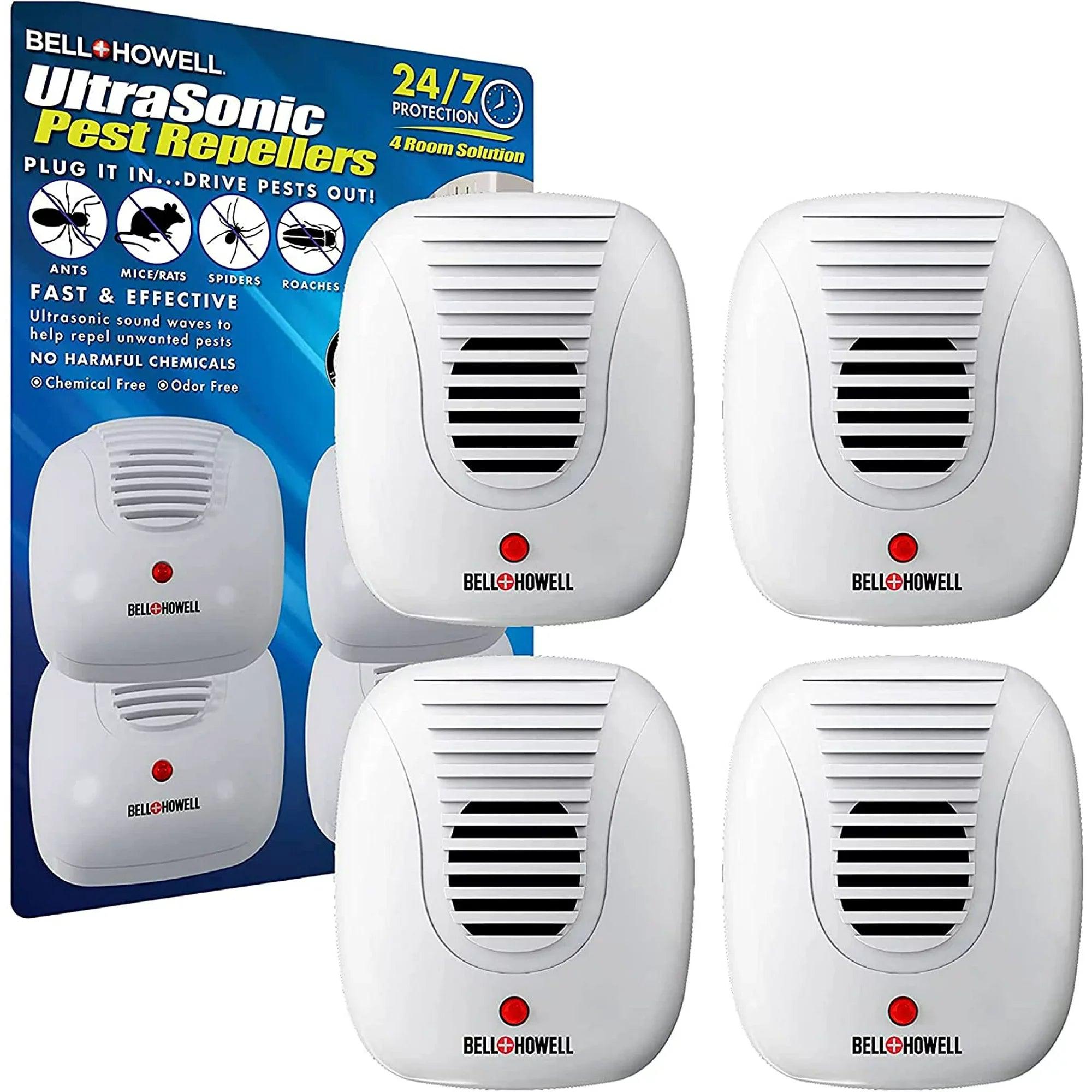 Wholesale prices with free shipping all over United States Bell+Howell Pest Repeller Ultrasonic Pest Repeller 4 Pcs Pest Repellent for Ants Rats Roaches Spiders and more - Steven Deals