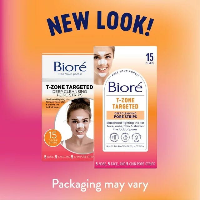 Wholesale prices with free shipping all over United States Biore T-Zone Targeted Deep Cleansing Blackhead Remover Pore Strips, 5 Nose + 5 Face + 5 Chin Strips, 15 Ct - Steven Deals