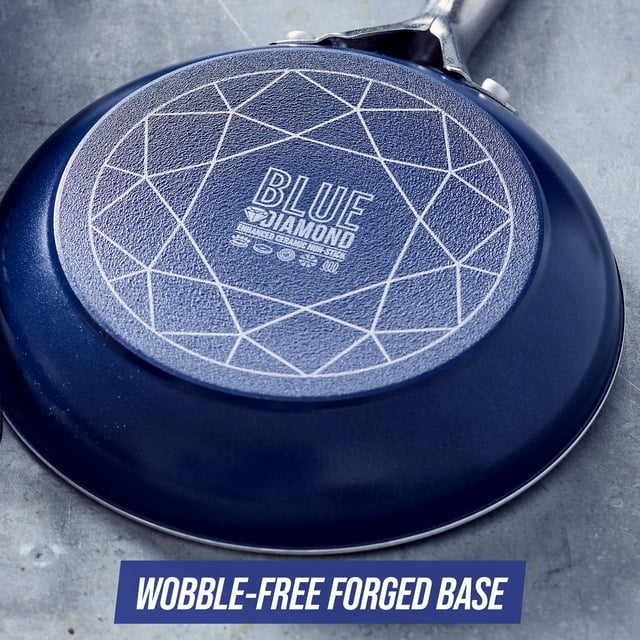 Wholesale prices with free shipping all over United States Blue Diamond Toxin Free Ceramic Nonstick Safe Open Frypan/Skillet, 10