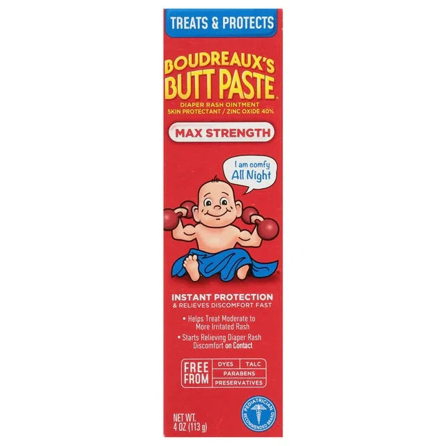 Wholesale prices with free shipping all over United States Boudreaux's Butt Paste Maximum Strength Diaper Rash Cream, Ointment for Baby, 4 oz Tube - Steven Deals