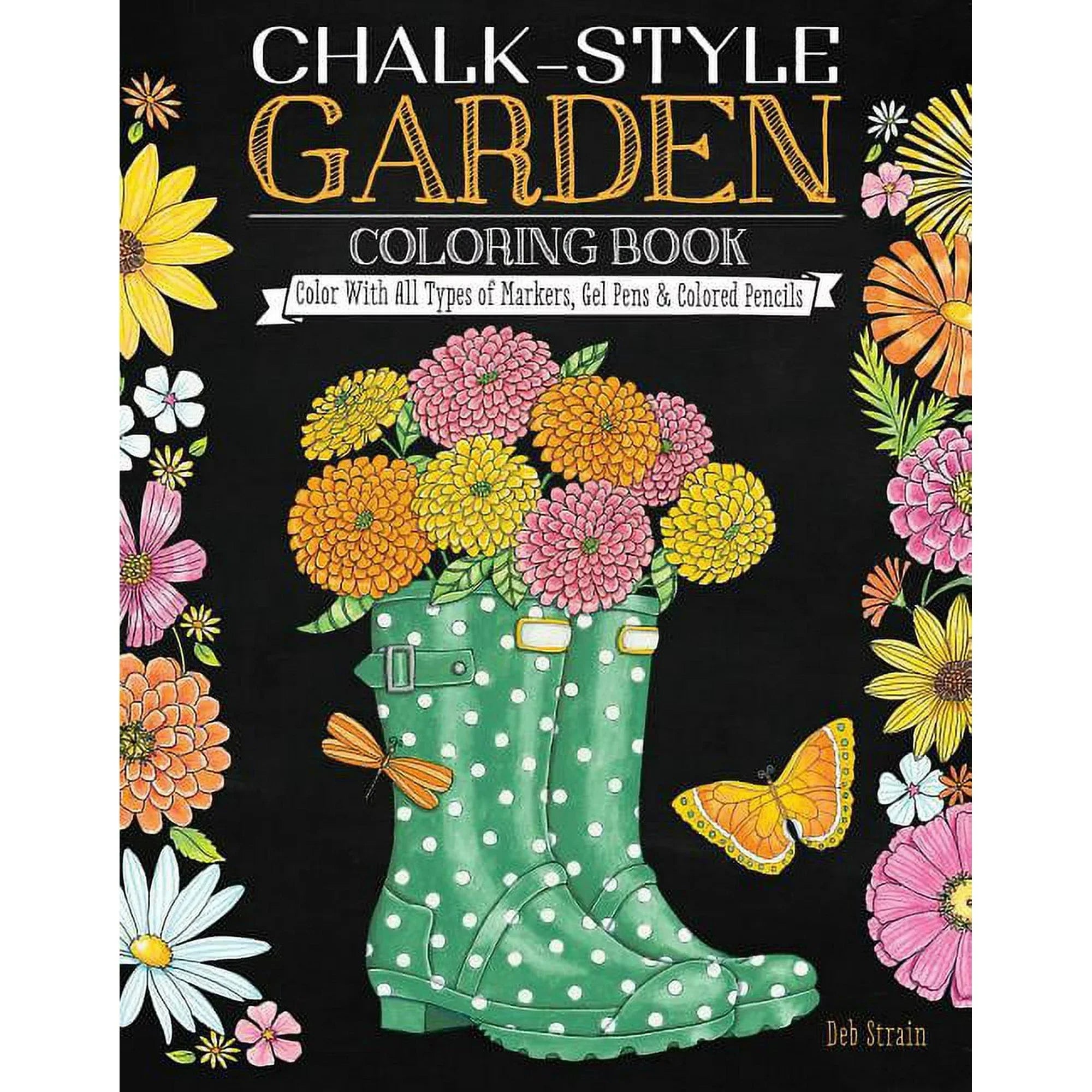 Wholesale prices with free shipping all over United States Chalk-Style Garden Coloring Book: Color With All Types of Markers, Gel Pens Colored Pencils - Steven Deals