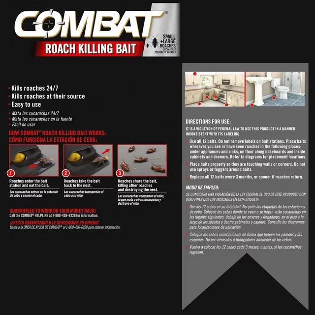 Wholesale prices with free shipping all over United States Combat Roach Killing Bait Stations for Small and Large Roaches, 12 Count - Steven Deals