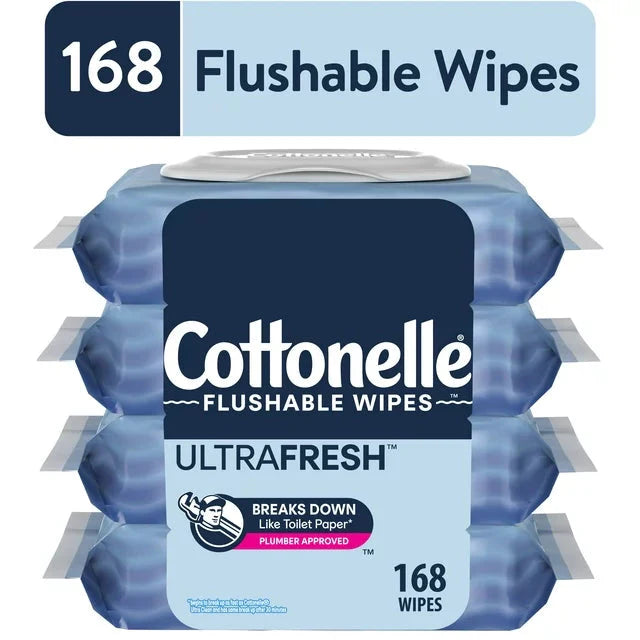 Wholesale prices with free shipping all over United States Cottonelle Ultra Fresh Flushable Wipes, 4 Flip-Top Packs, 42 Wipes per Pack (168 Total) - Steven Deals