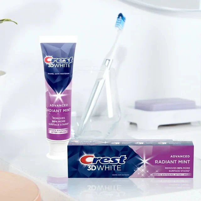Wholesale prices with free shipping all over United States Crest 3D White Advanced Radiant Mint Toothpaste, 3.8 oz, 3 Count - Steven Deals